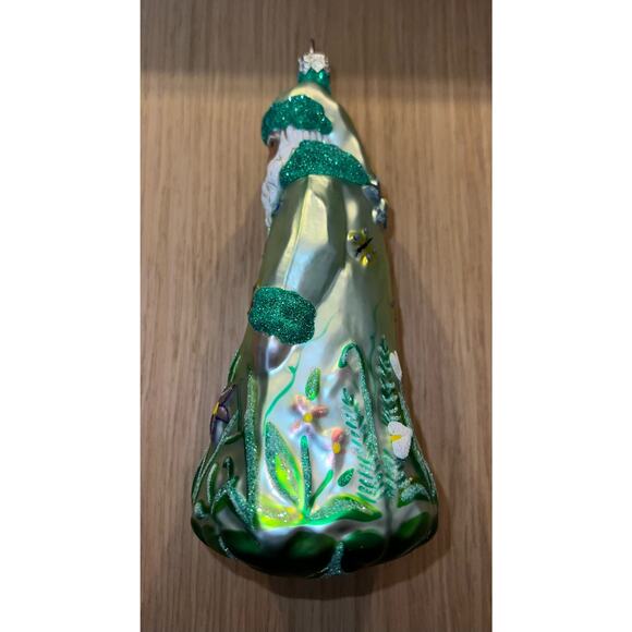 Patricia Breen Rainforest Santa Claus Blown Glass Large Ornament 7" 1998 - Picture 9 of 10